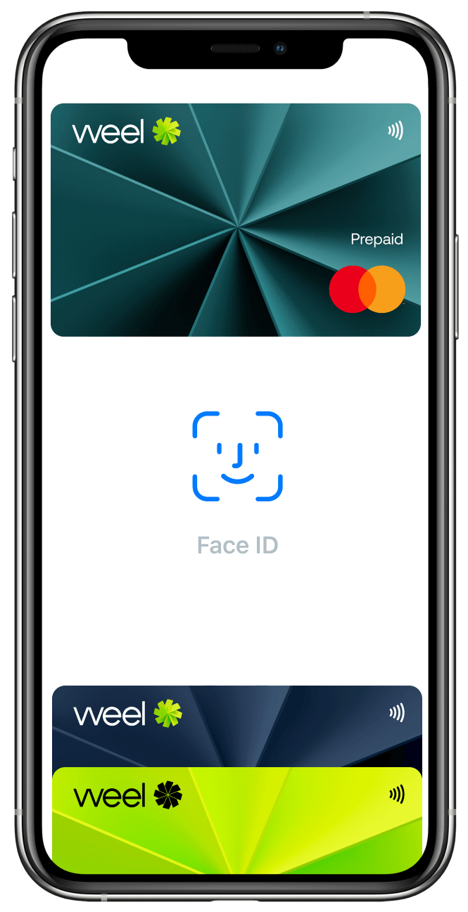 phone with Weel card in Apple Wallet